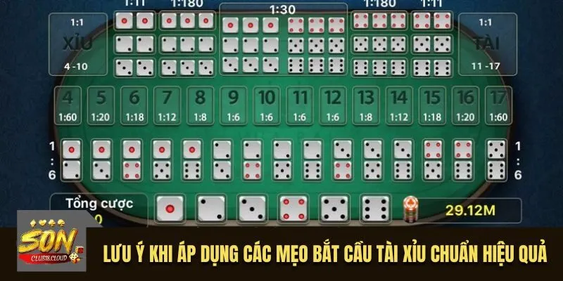 Lưu ý khi áp dụng các mẹo bắt cầu Tài Xỉu chuẩn hiệu quả