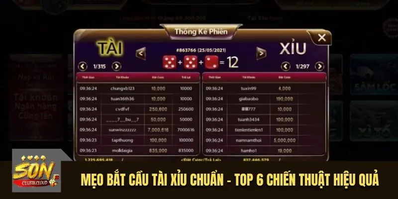 Mẹo bắt cầu tài xỉu chuẩn