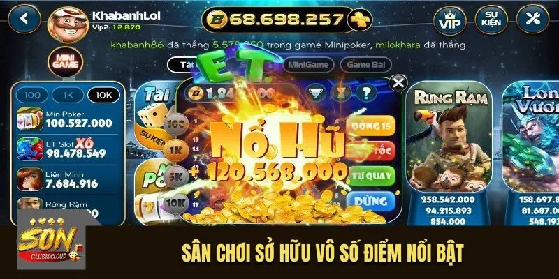 Sân chơi sở hữu vô số điểm nổi bật